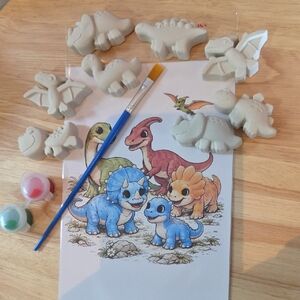 PAINT IF YOURSELF Dinosaur Painting Kit NWOT